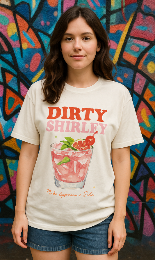 Dirty Shirley Summer – T-Shirt aus 100 % Baumwolle