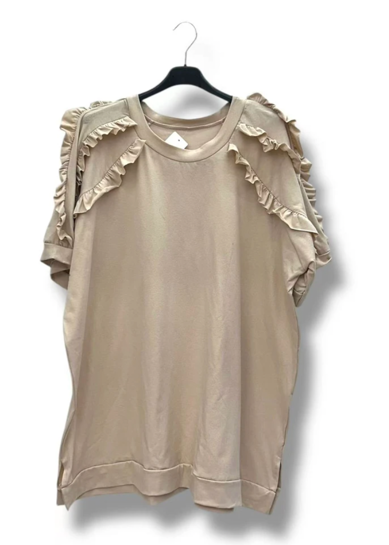 Oberteil „Noa“ – Rüschen-Shirt aus Baumwolle
