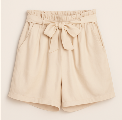 Shorts „Celine“ – Paperbag-Shorts mit Schleifenbindung