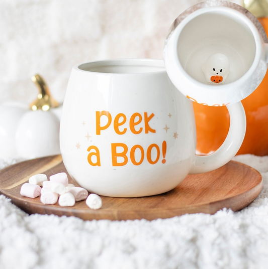 Tasse „Peekaboo Boo!“ – Halloween Mug mit Geister-Überraschung (500 ml)