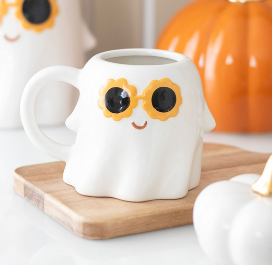 Tasse „Groovy Ghost“ – Geistertasse mit Retro-Sonnenbrille (500 ml)