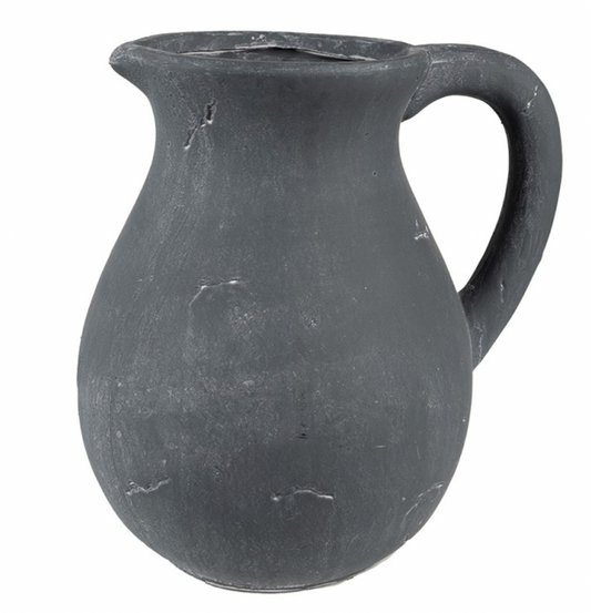 Dekokrug „Rustic Shadow“ – grauer Steinkrug im Landhausstil (18 cm)