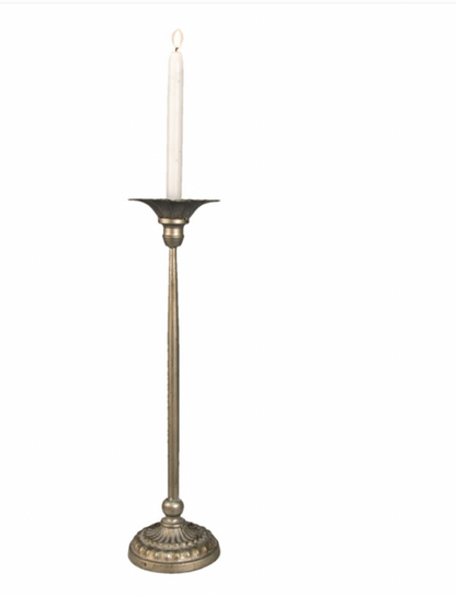 Kerzenleuchter „Silver Grace“ – klassisch, silber, Ø 12×50 cm