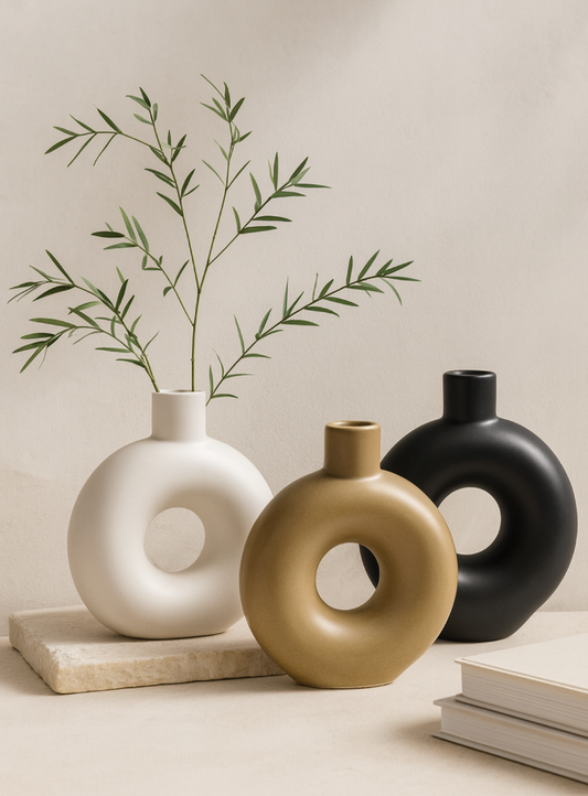 Vase „Pure Shape“ – Keramikvase, matt, 10×12×4 cm