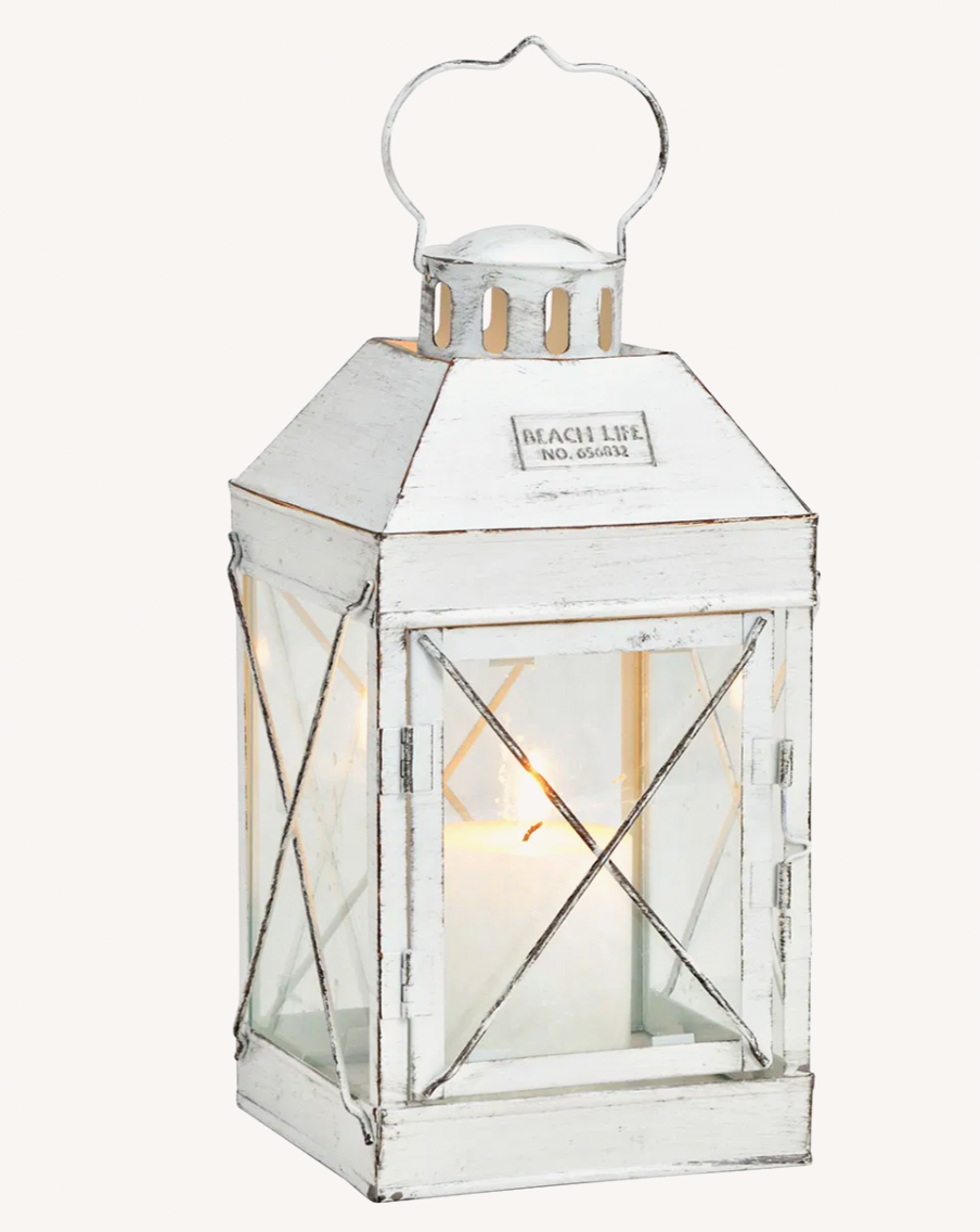 Laterne „Nordlicht“ – Weißes Vintage-Design