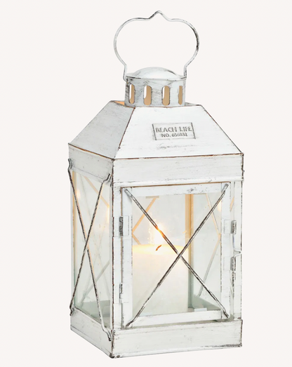 Laterne „Nordlicht“ – Weißes Vintage-Design