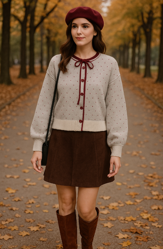Pullover „Dot Dot Knit“ – Eleganter Strickpullover mit Akzenten