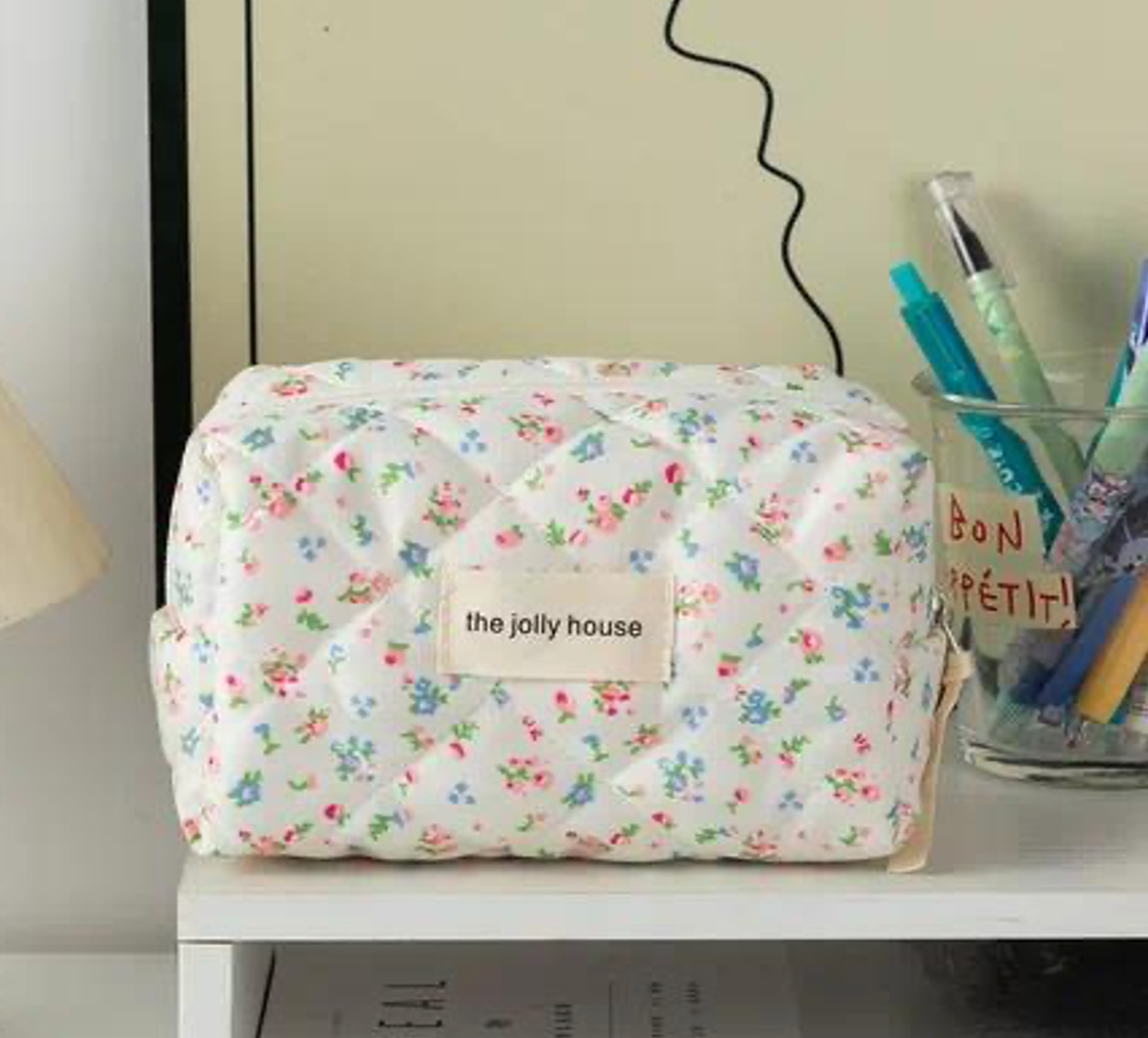 Kosmetiktasche „Bloom Cord“ – Retro-Flair