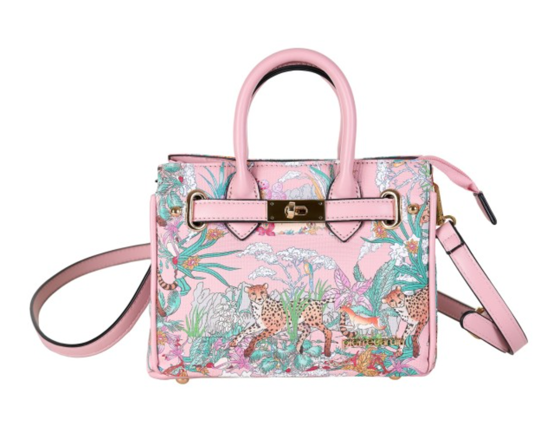 Handtasche „Savanna“ – Pierre Cardin Schultertasche mit Print & Trageriemen (Eco-Leder)