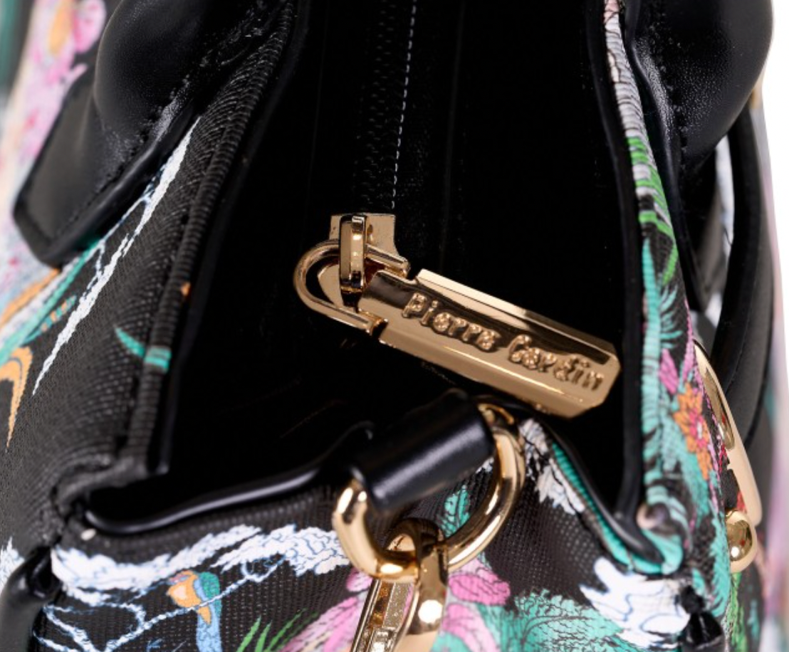 Handtasche „Savanna“ – Pierre Cardin Schultertasche mit Print & Trageriemen (Eco-Leder)