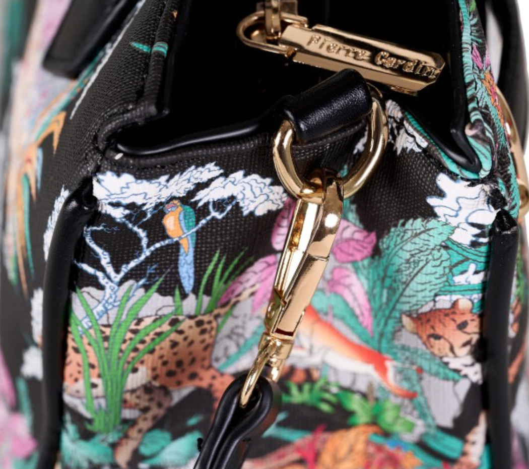 Handtasche „Savanna“ – Pierre Cardin Schultertasche mit Print & Trageriemen (Eco-Leder)