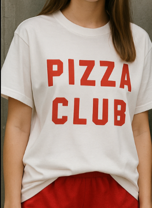 Pizza Club – T-Shirt aus 100 % Baumwolle