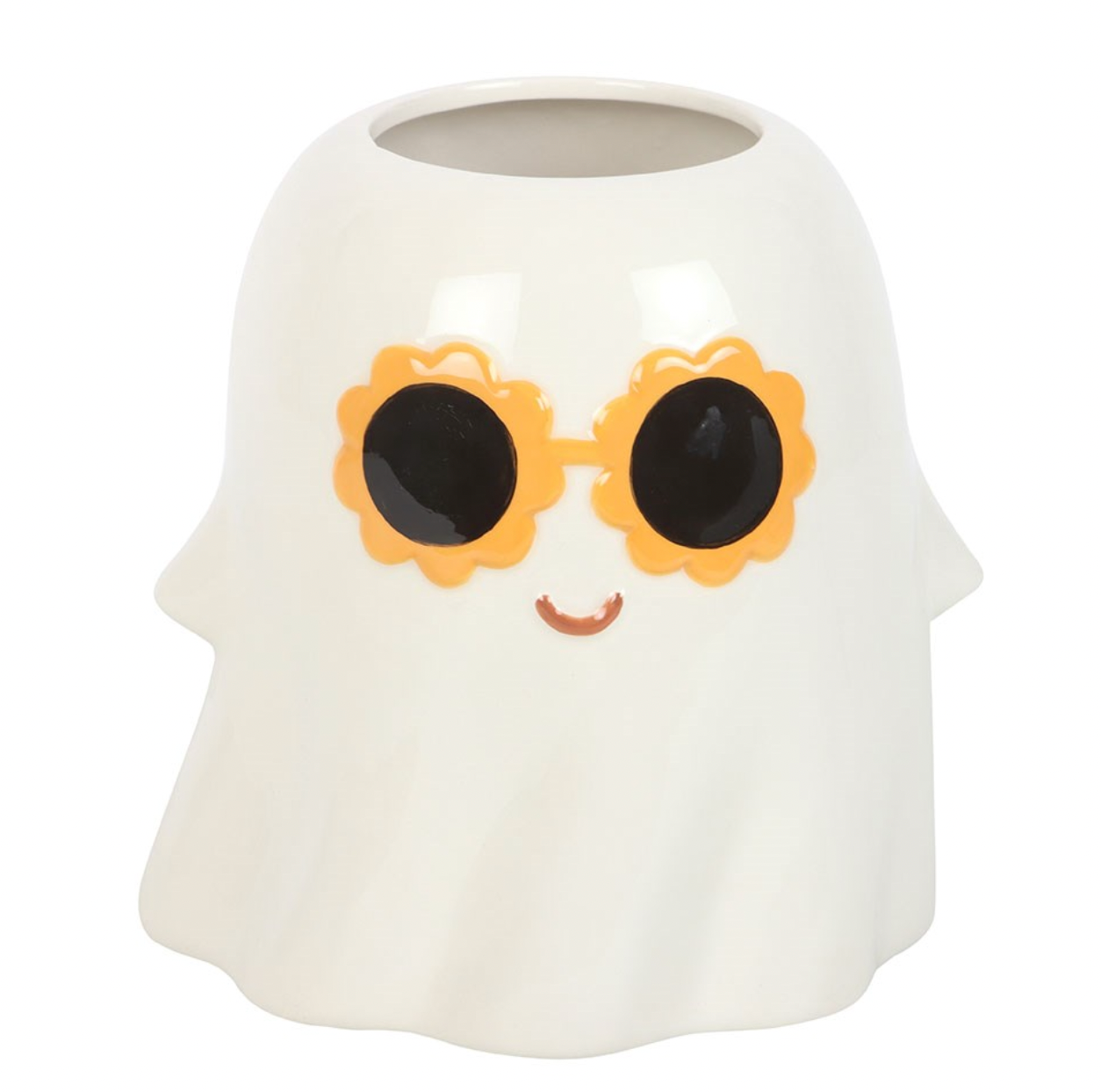 Vase „Ghost Glam“ – Keramikgeist mit Sonnenbrille (1200 ml)