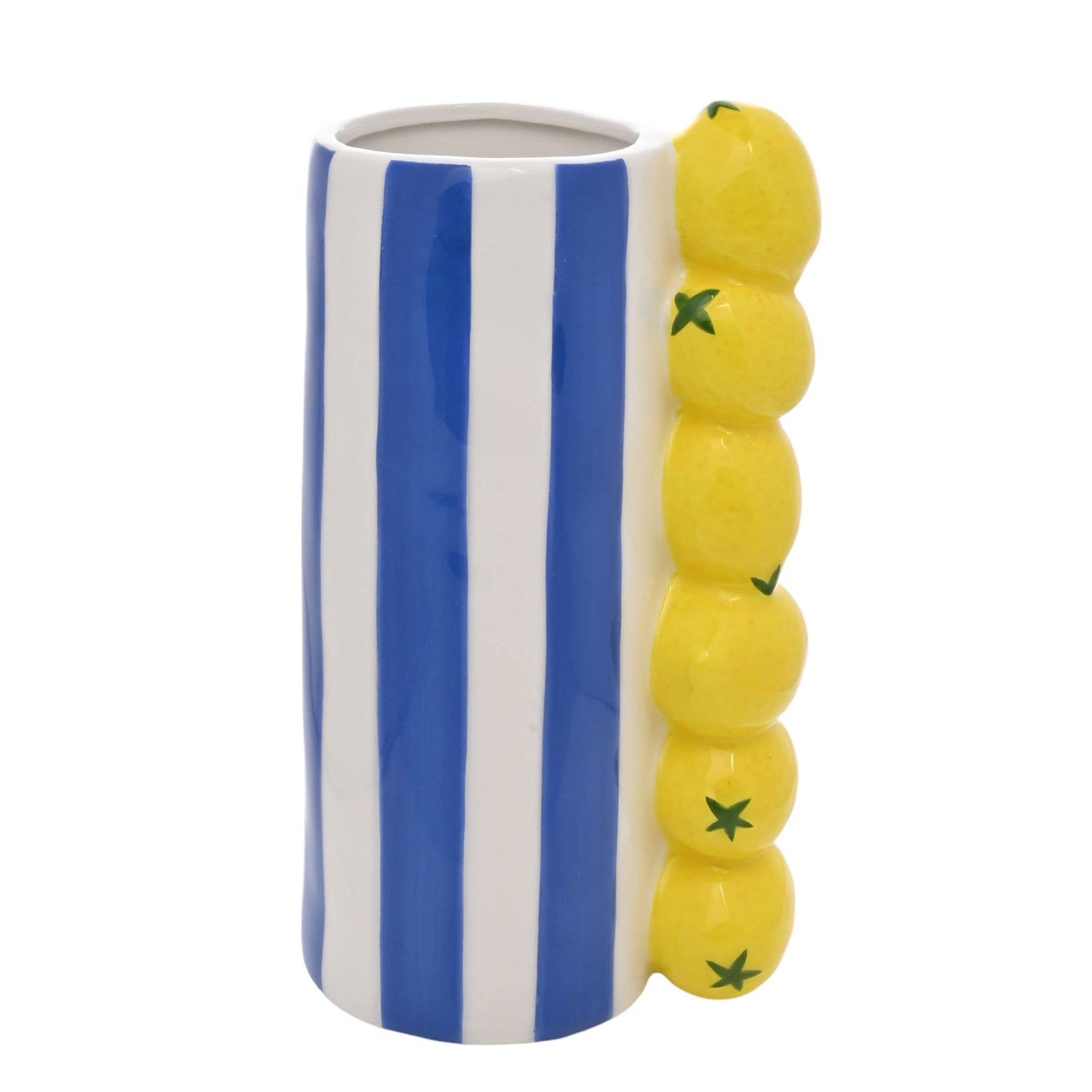 Hestia Zitronenvase mit blauen Streifen