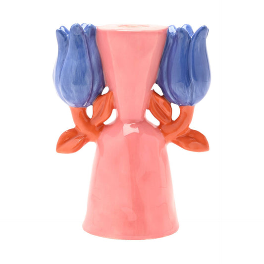 Hestia Rosa Blumen Kerzenhalter