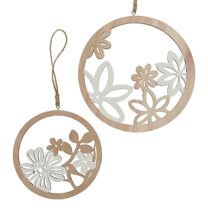 Wooden hanging set Maryana, 2-piece, round