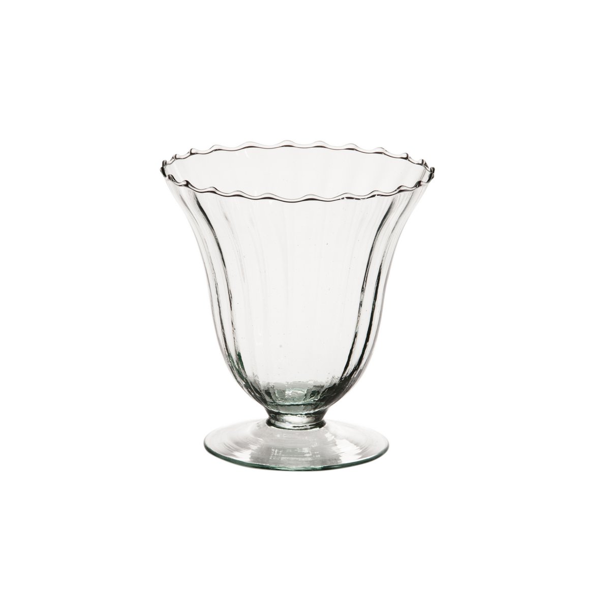 🌿 Vase sur pied – Cristal clair brillant petit