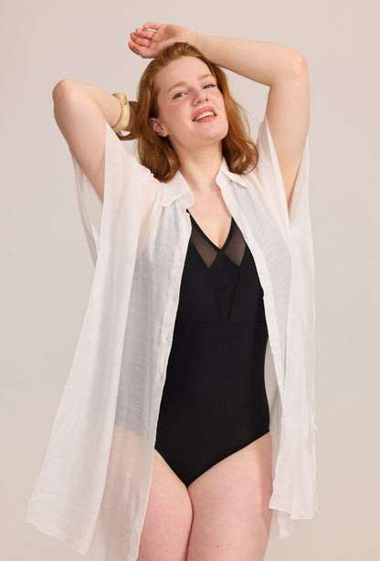 "Aria Mare" – Sommerhemd mit kurzen Ärmeln & Beach-Vibe